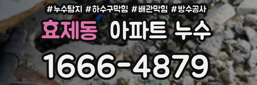 효제동 아파트 누수