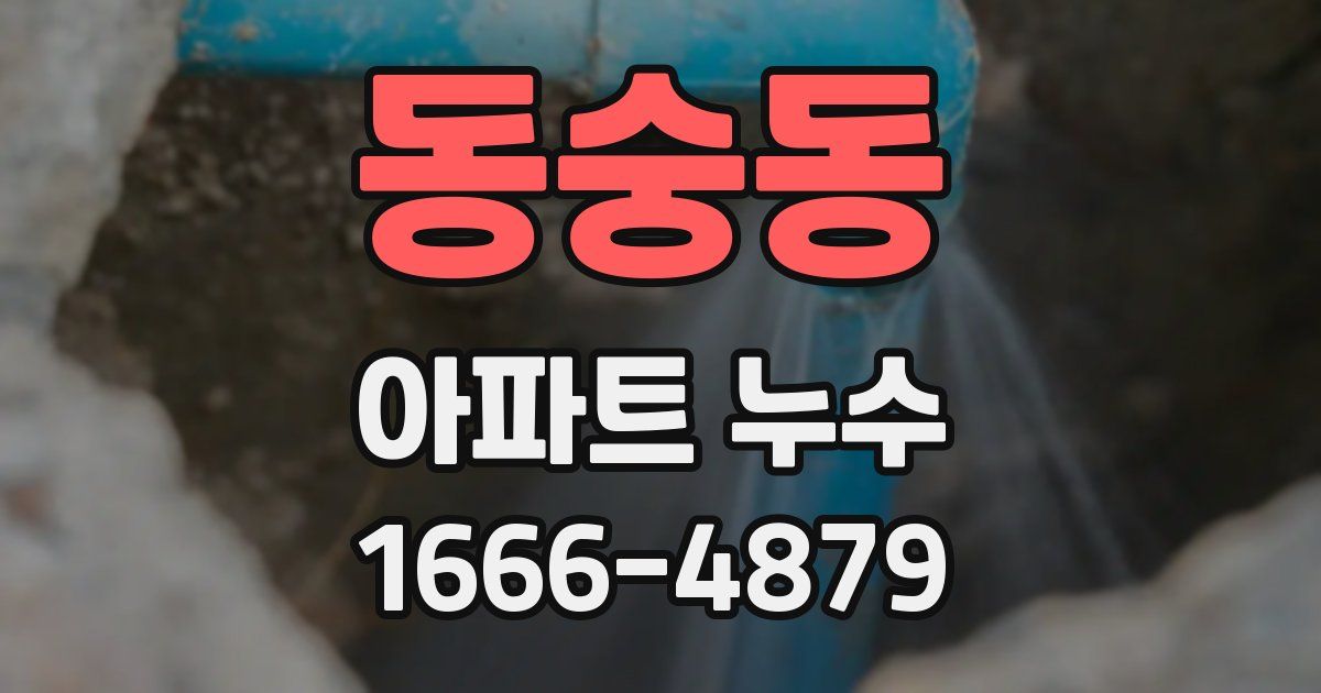 동숭동 아파트 누수