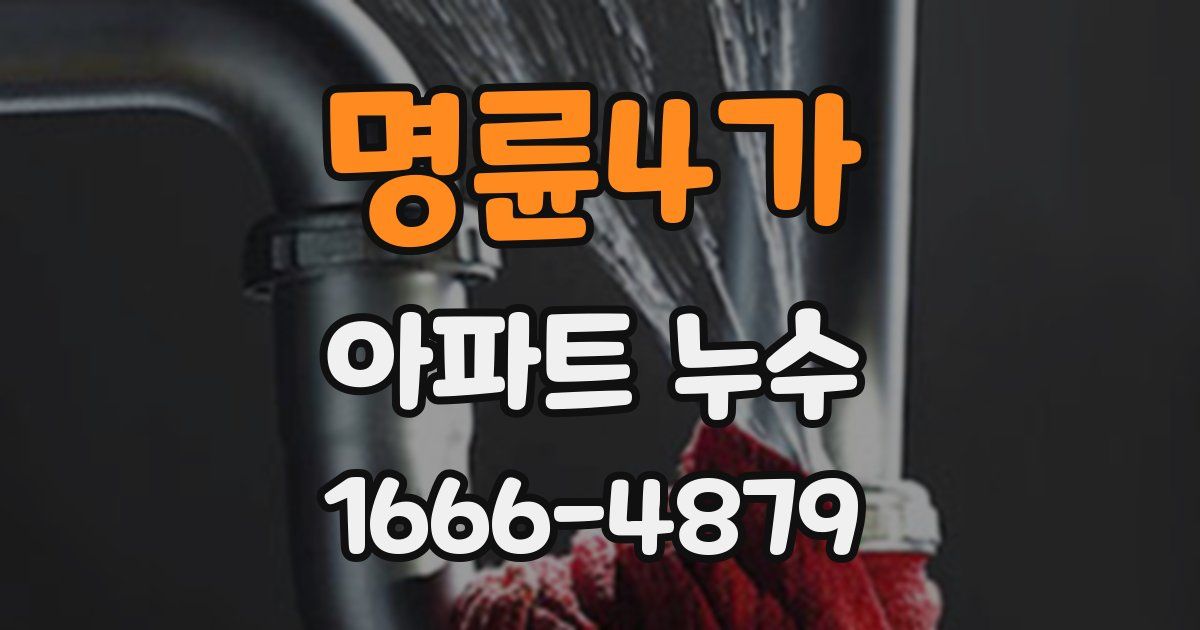 명륜4가 아파트 누수