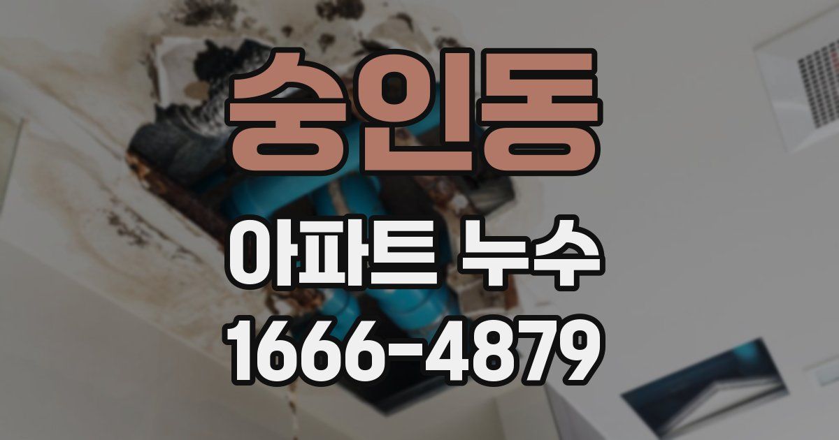 숭인동 아파트 누수