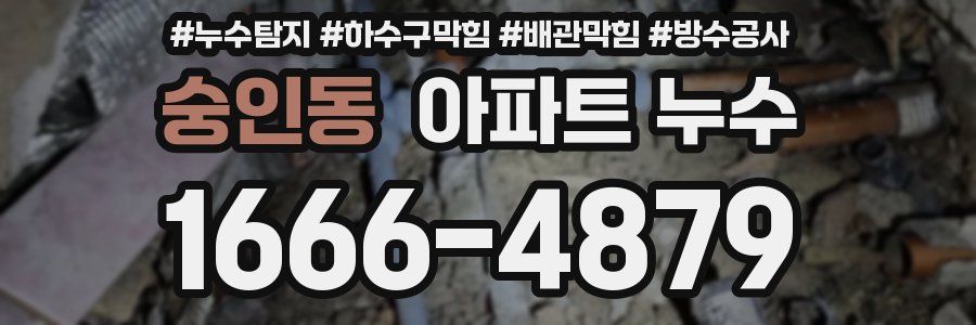 숭인동 아파트 누수