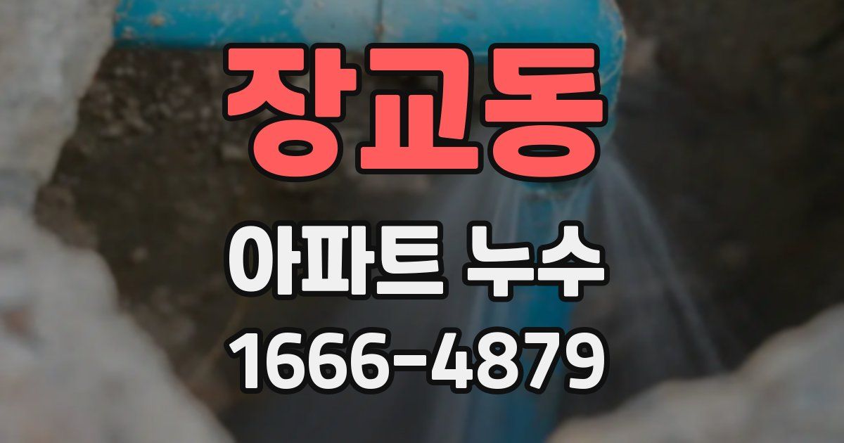 장교동 아파트 누수