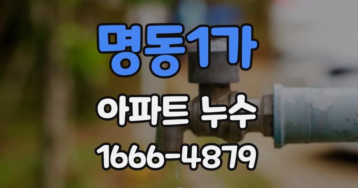 명동1가 아파트 누수