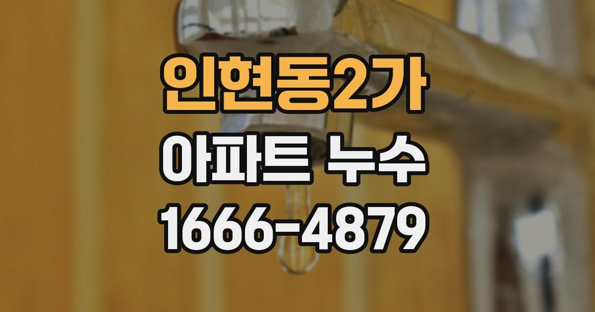 인현동2가 아파트 누수