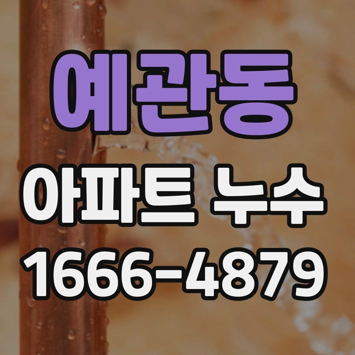 예관동 아파트 누수 소음과 냄새가 함께 날 때