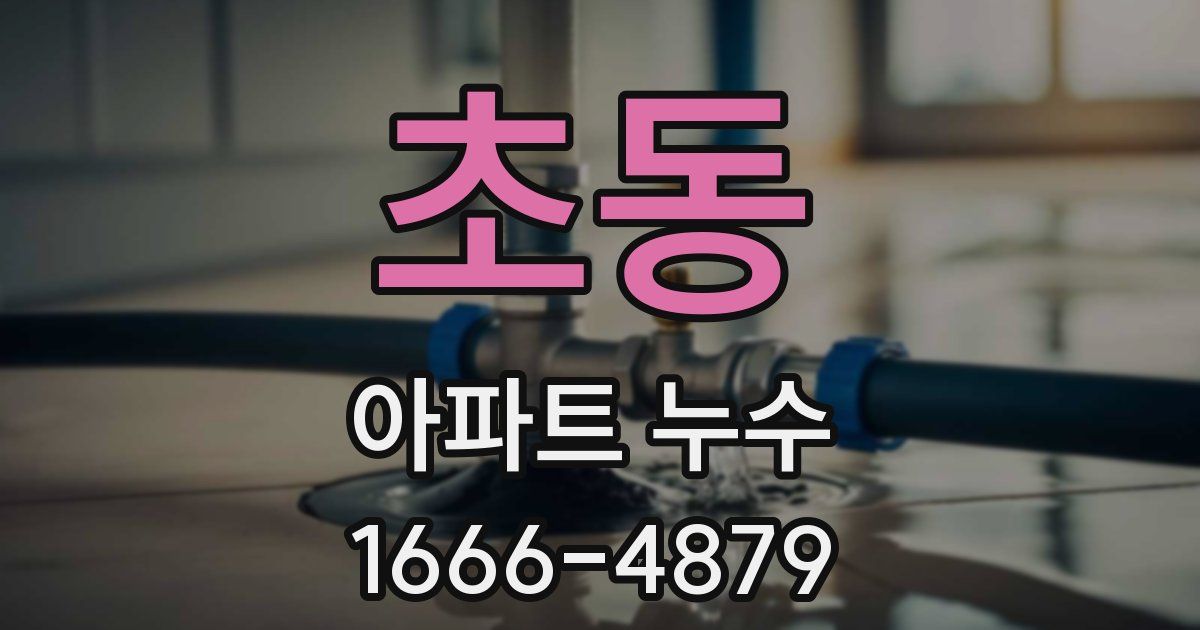 초동 아파트 누수