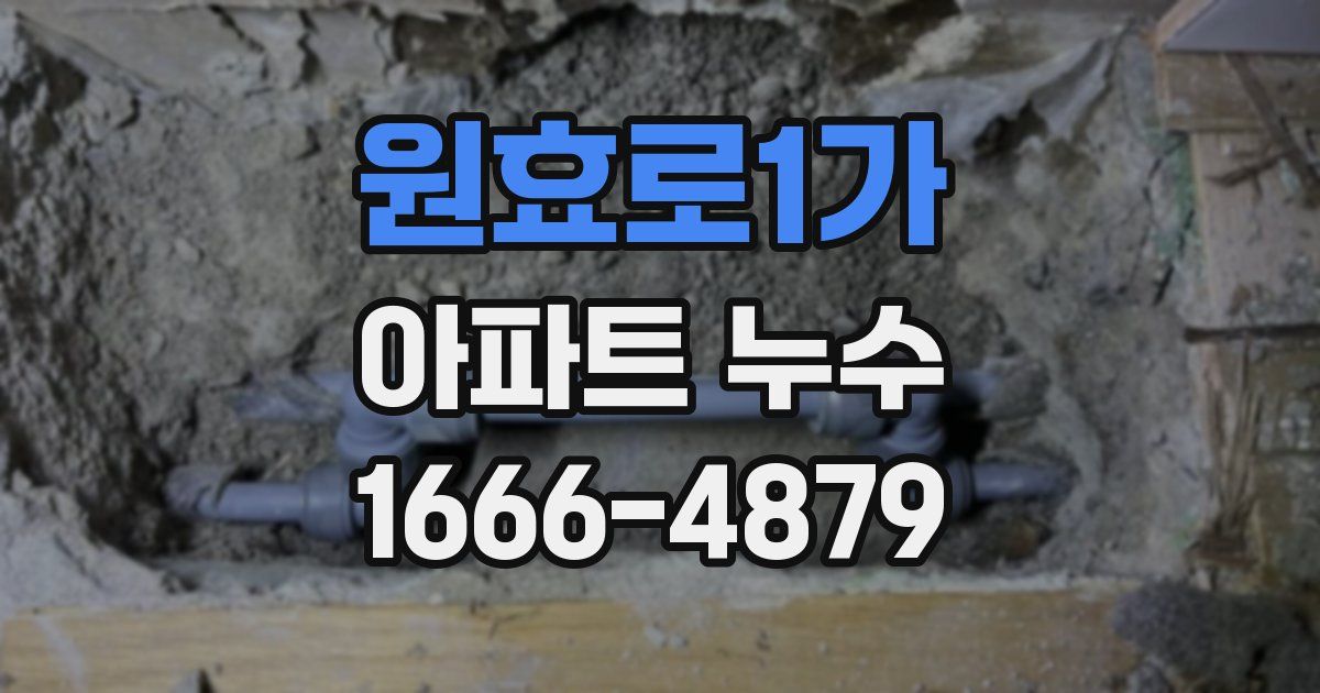 원효로1가 아파트 누수