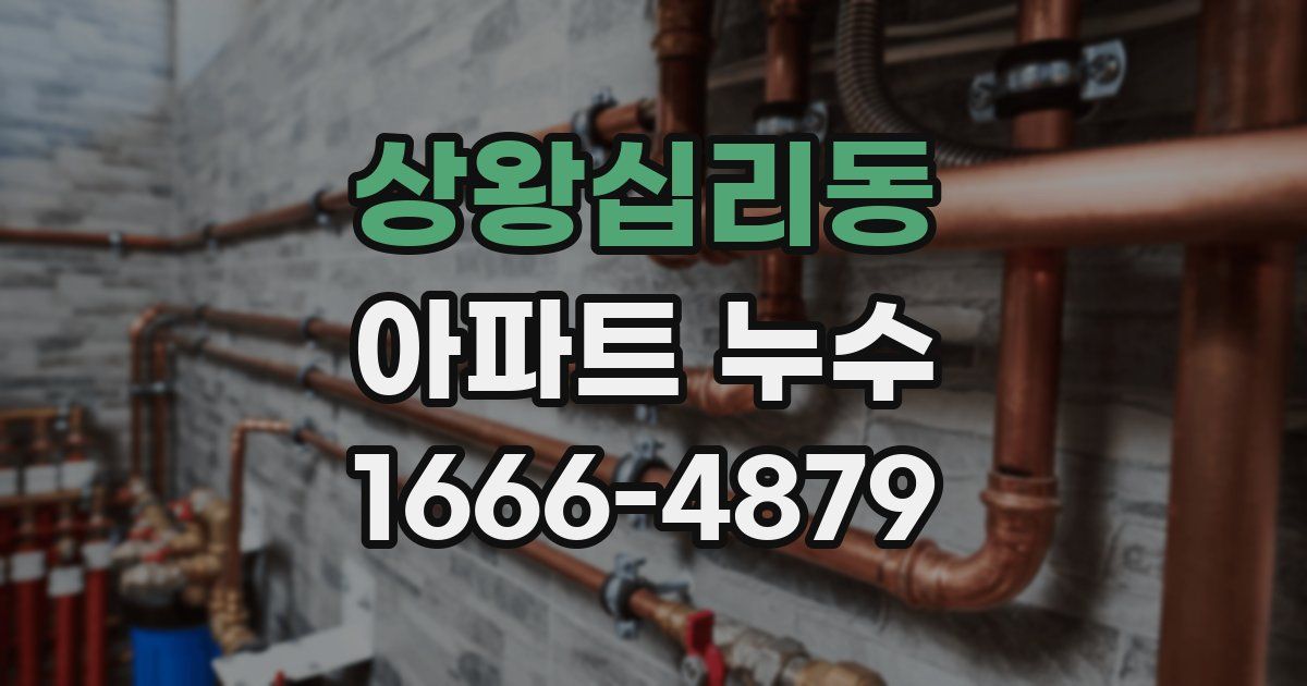 상왕십리동 아파트 누수