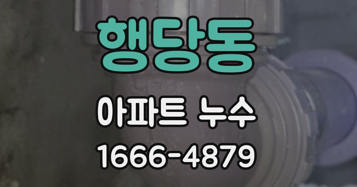 행당동 아파트 누수