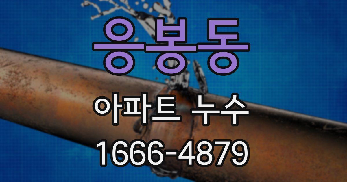 응봉동 아파트 누수