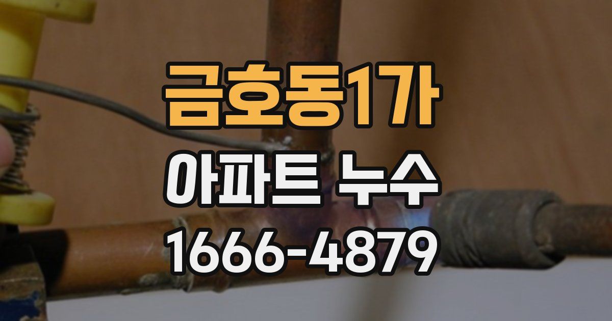 금호동1가 아파트 누수