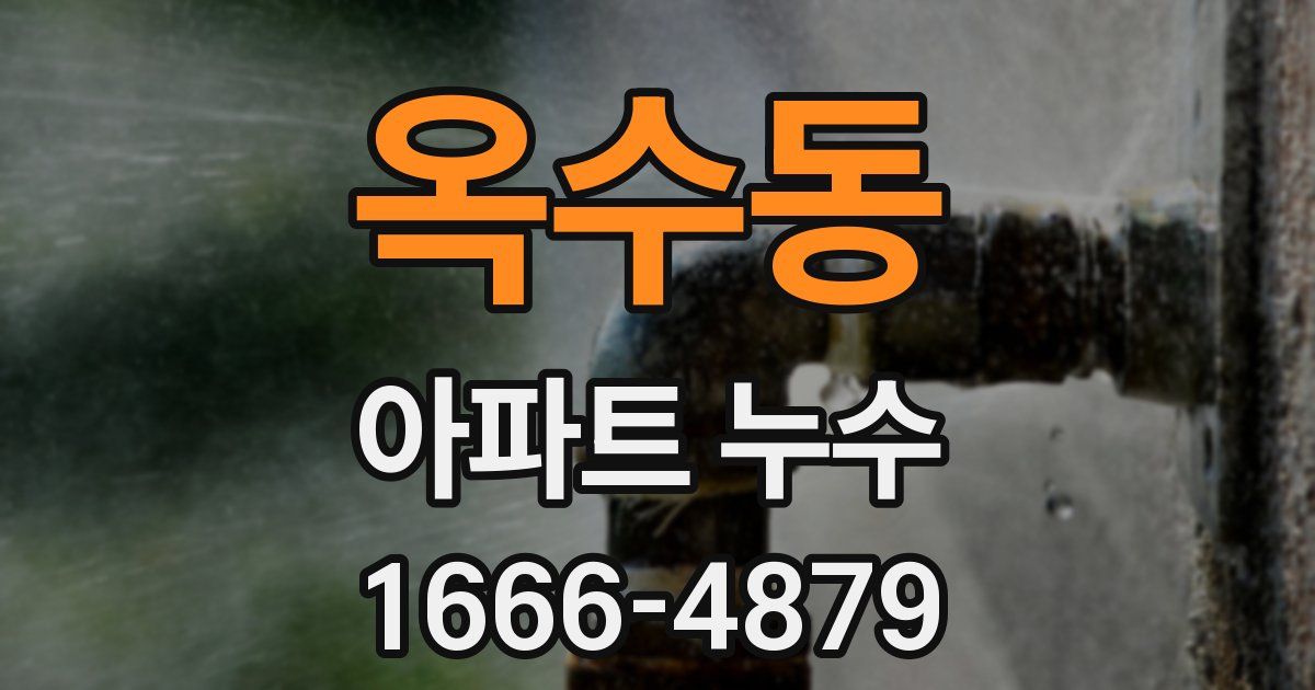 옥수동 아파트 누수