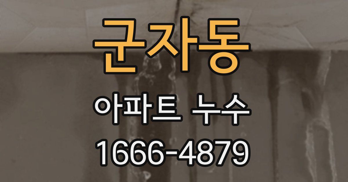 군자동 아파트 누수
