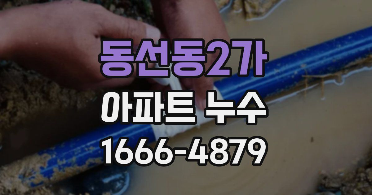 동선동2가 아파트 누수