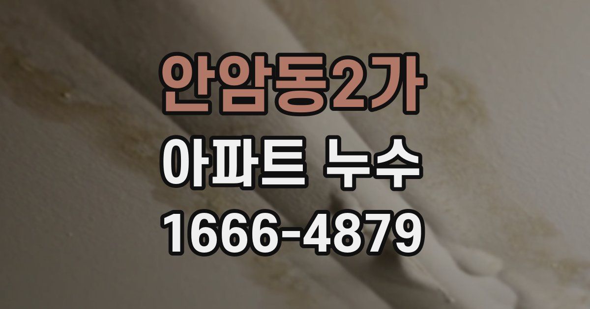 안암동2가 아파트 누수