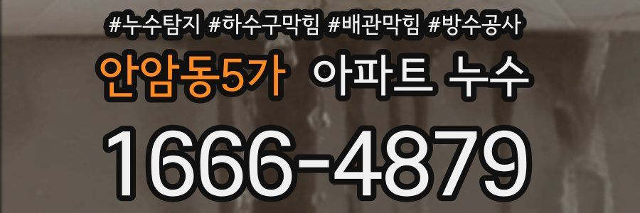안암동5가 아파트 누수