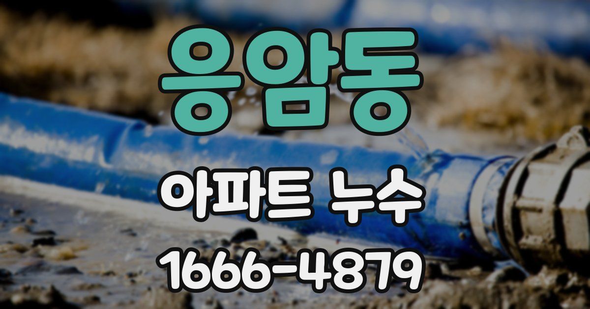 응암동 아파트 누수