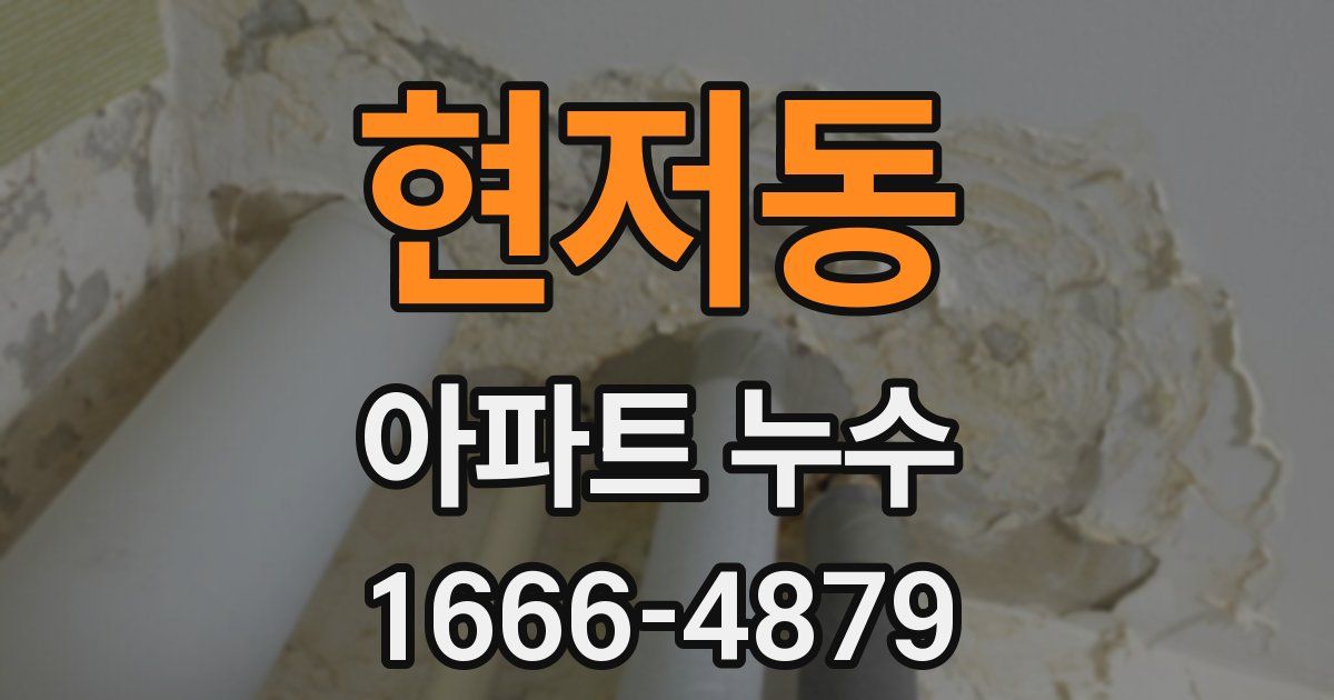 현저동 아파트 누수