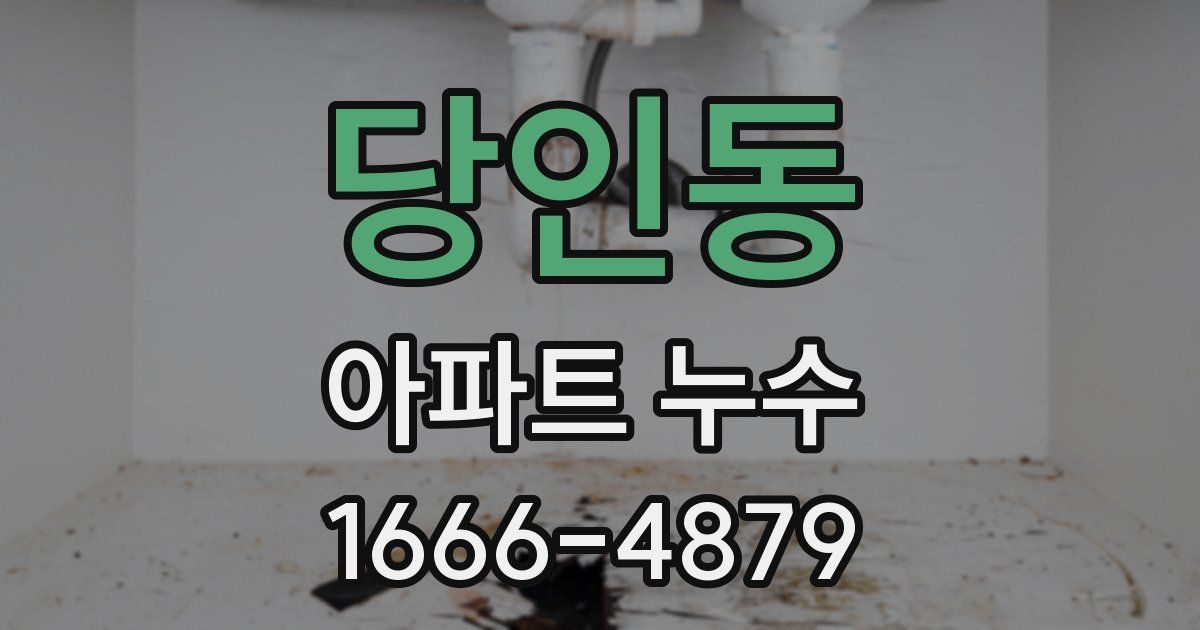 당인동 아파트 누수