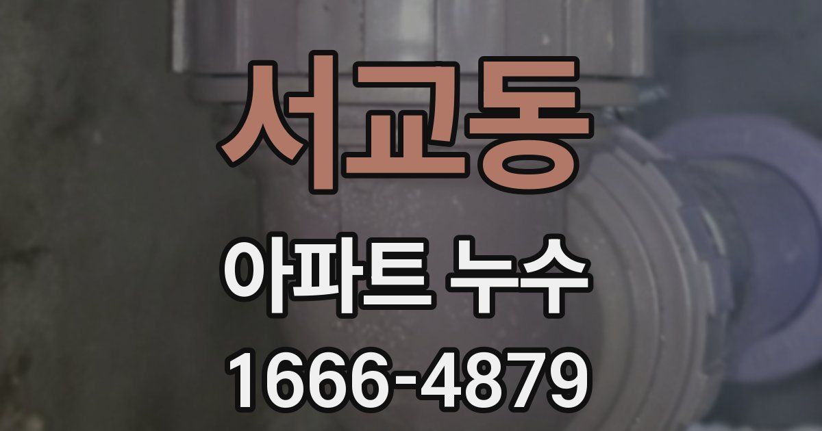 서교동 아파트 누수