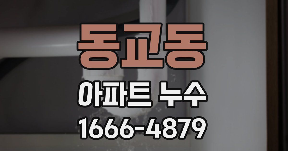 동교동 아파트 누수