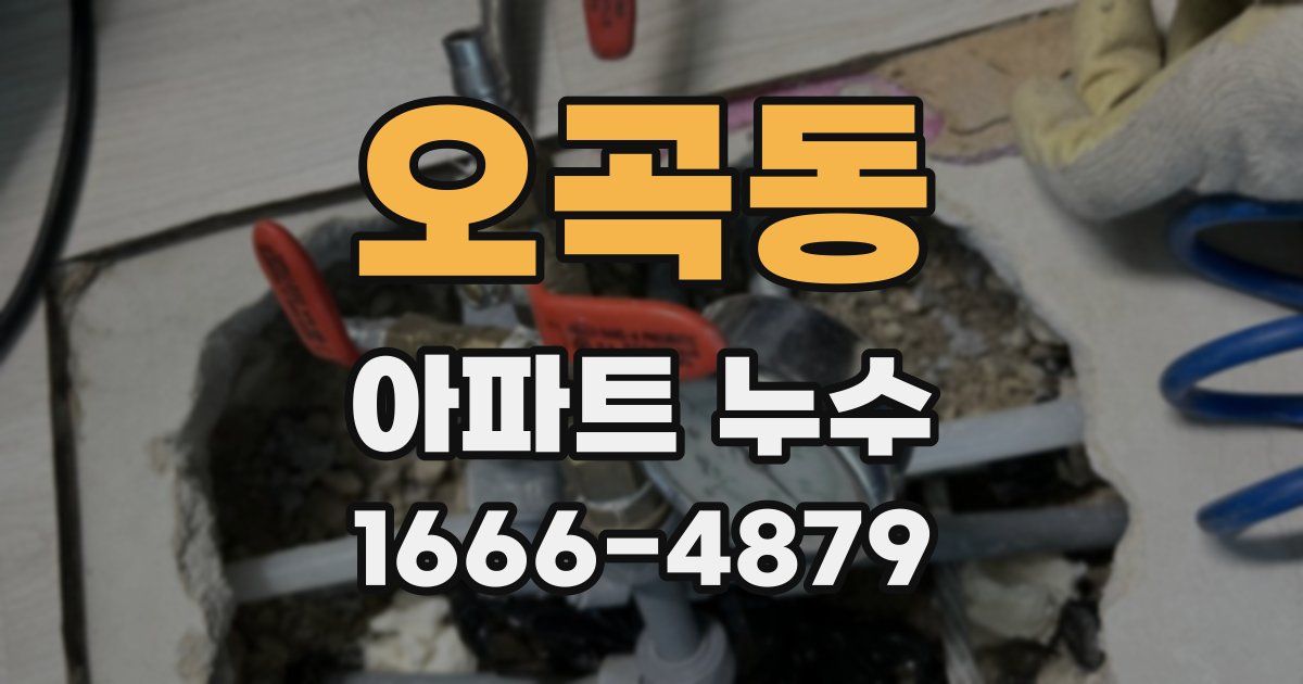 오곡동 아파트 누수