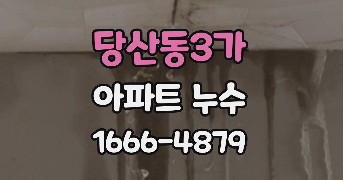 당산동3가 아파트 누수