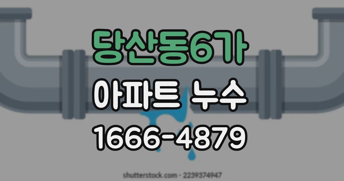 당산동6가 아파트 누수