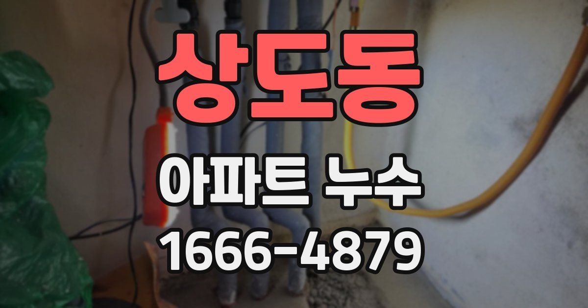상도동 아파트 누수