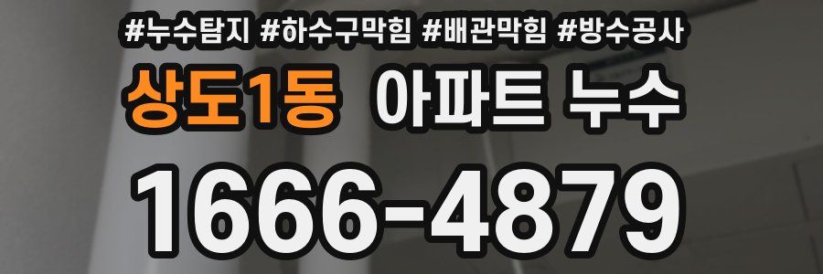상도1동 아파트 누수