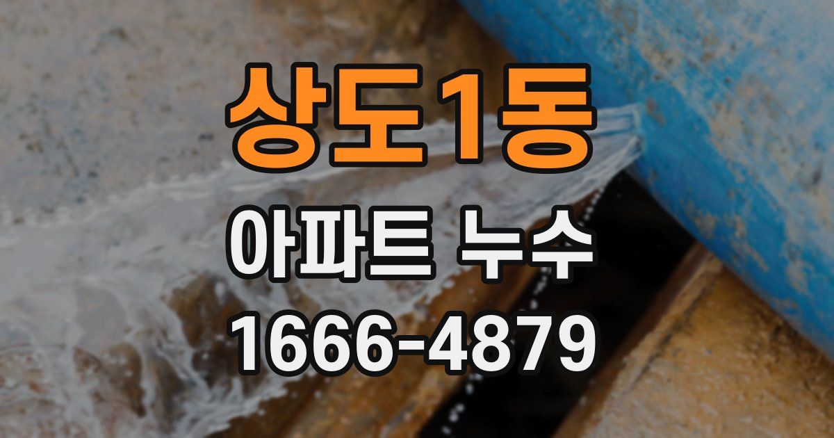 상도1동 아파트 누수
