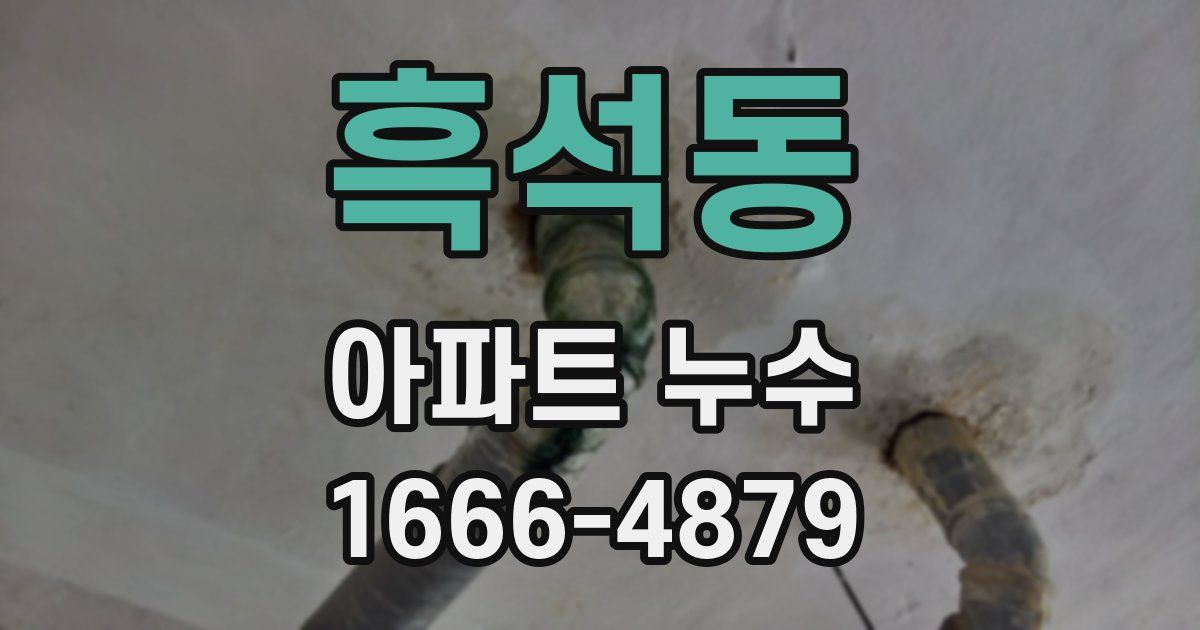 흑석동 아파트 누수
