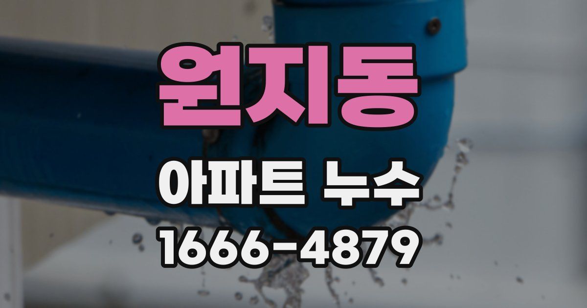 원지동 아파트 누수