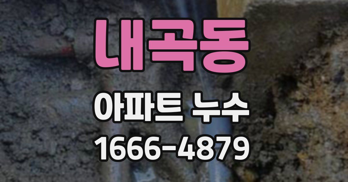 내곡동 아파트 누수