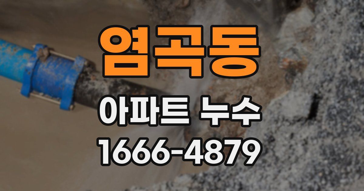 염곡동 아파트 누수