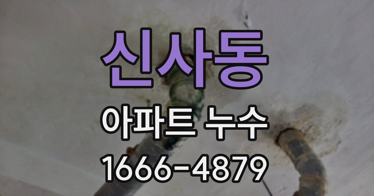 신사동 아파트 누수