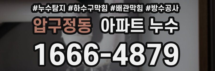 압구정동 아파트 누수