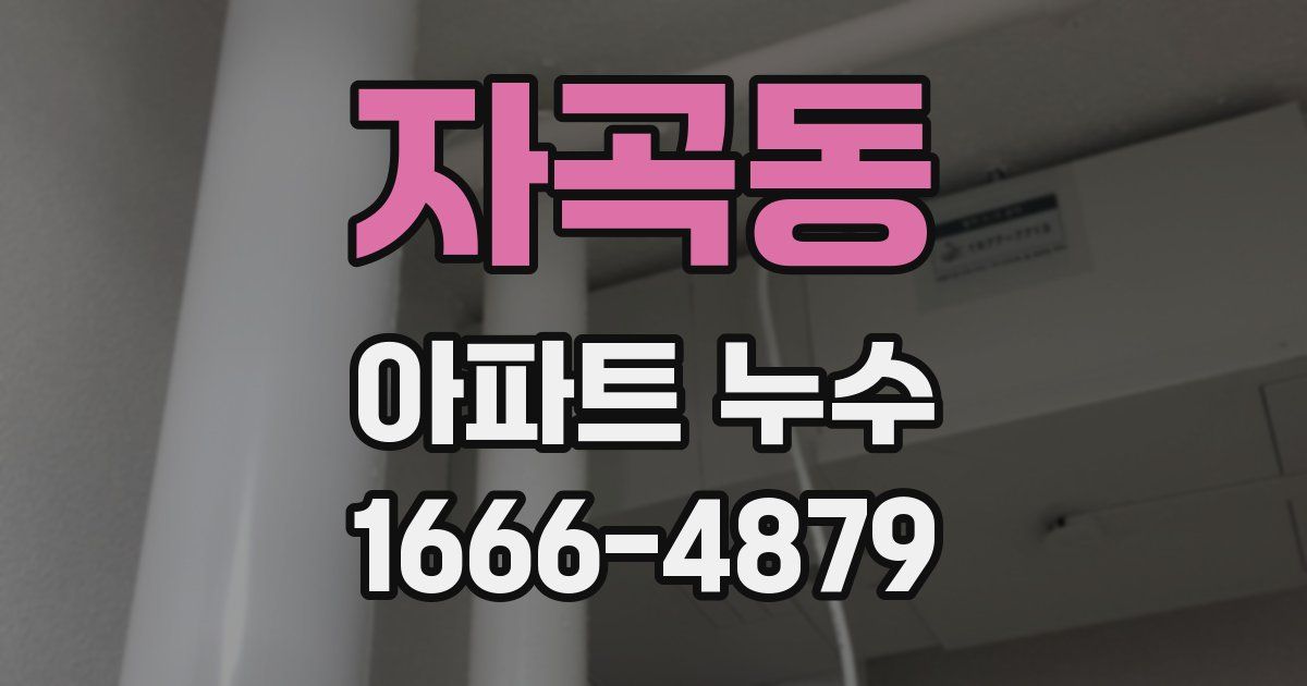 자곡동 아파트 누수