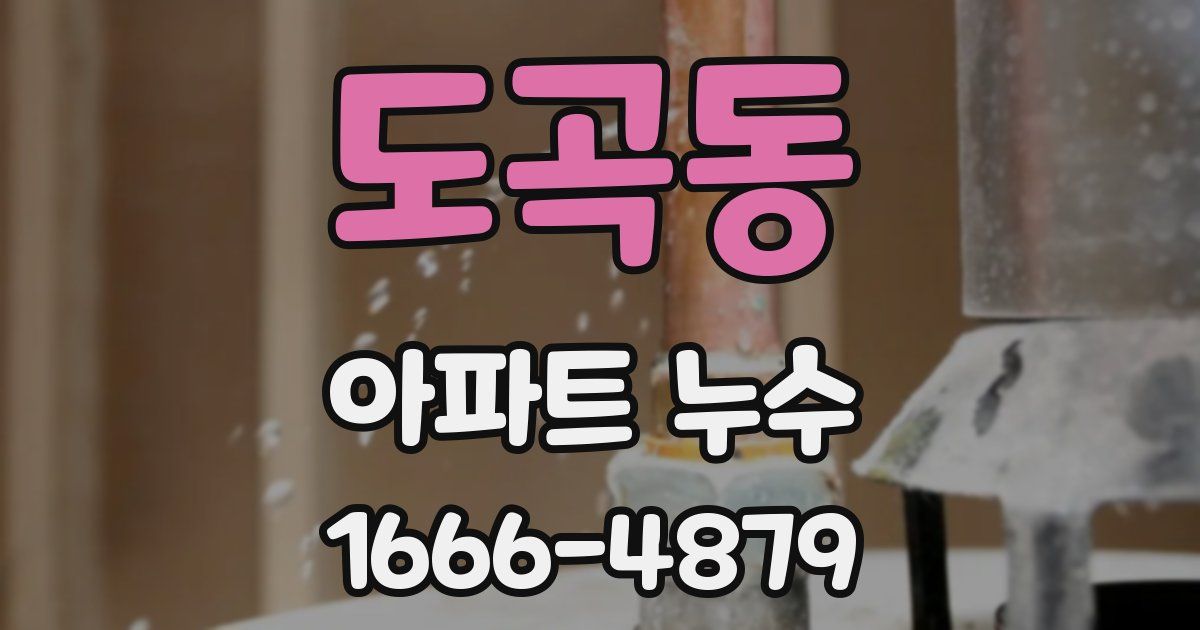 도곡동 아파트 누수