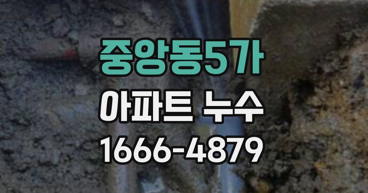 중앙동5가 아파트 누수