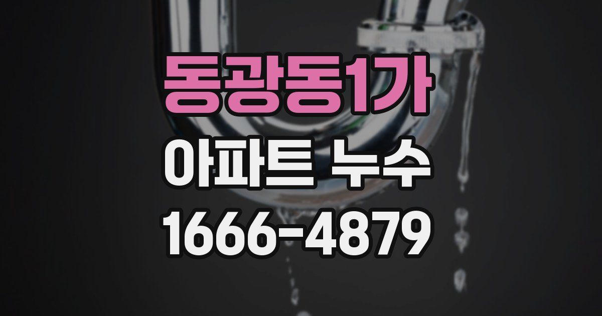 동광동1가 아파트 누수