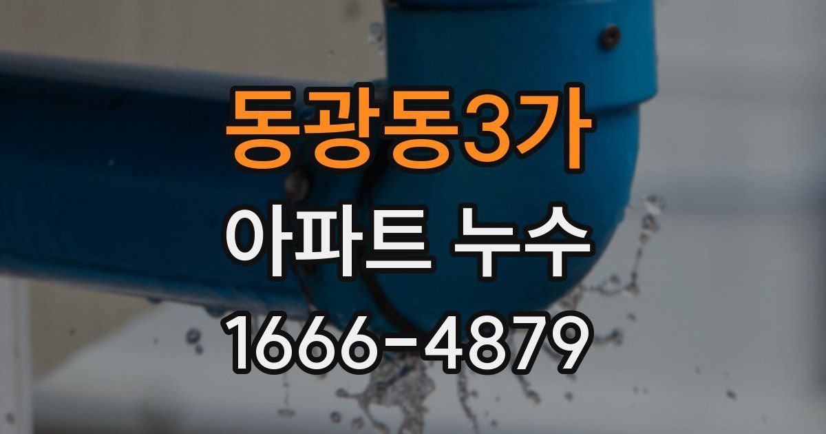 동광동3가 아파트 누수