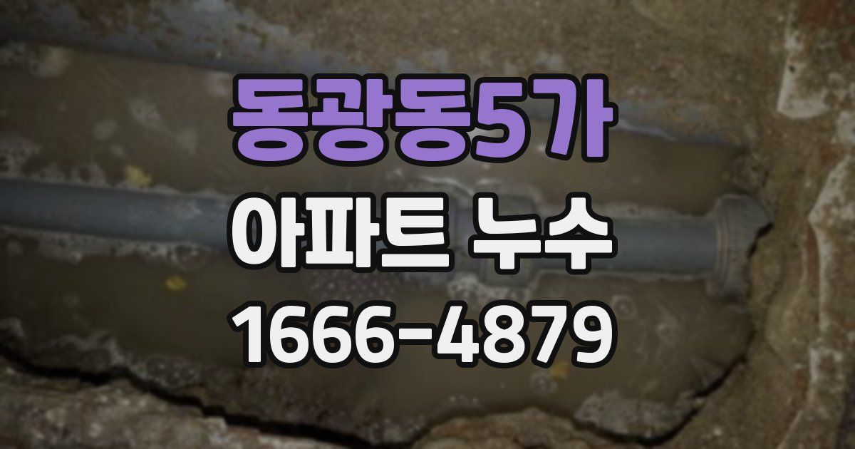 동광동5가 아파트 누수