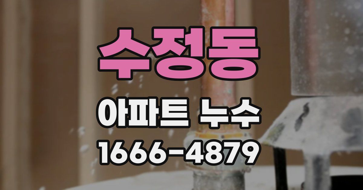 수정동 아파트 누수