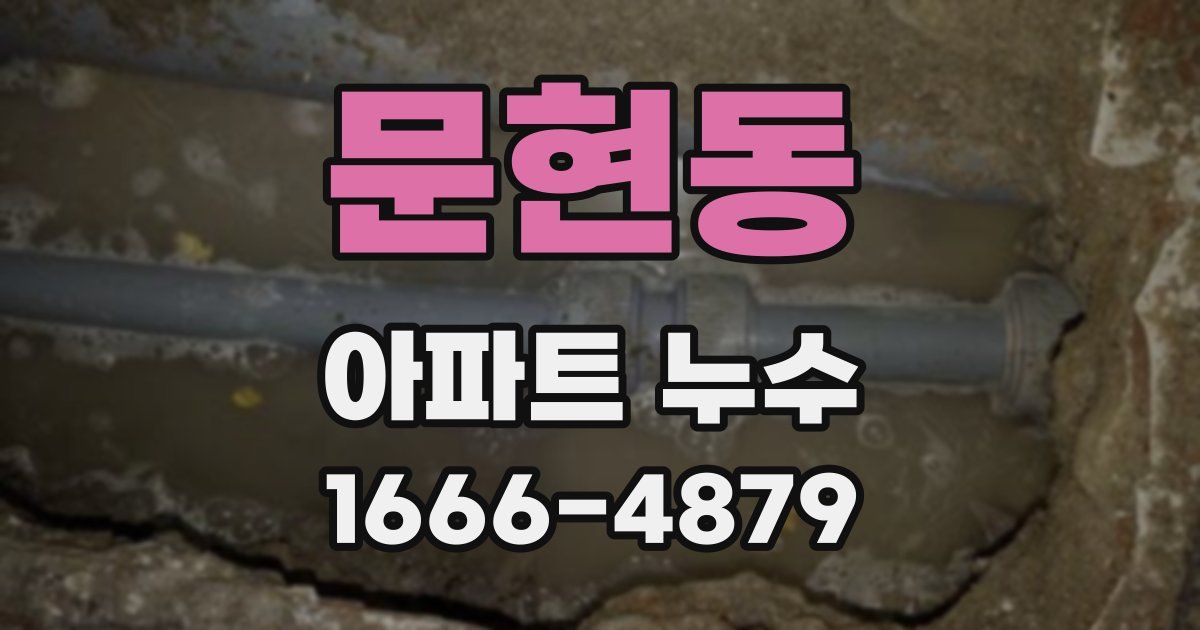 문현동 아파트 누수