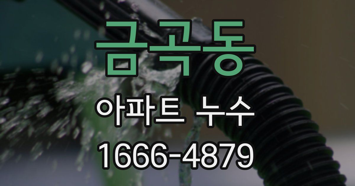 금곡동 아파트 누수