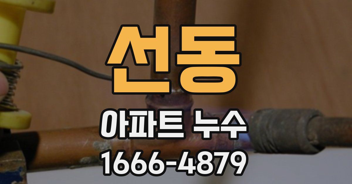 선동 아파트 누수