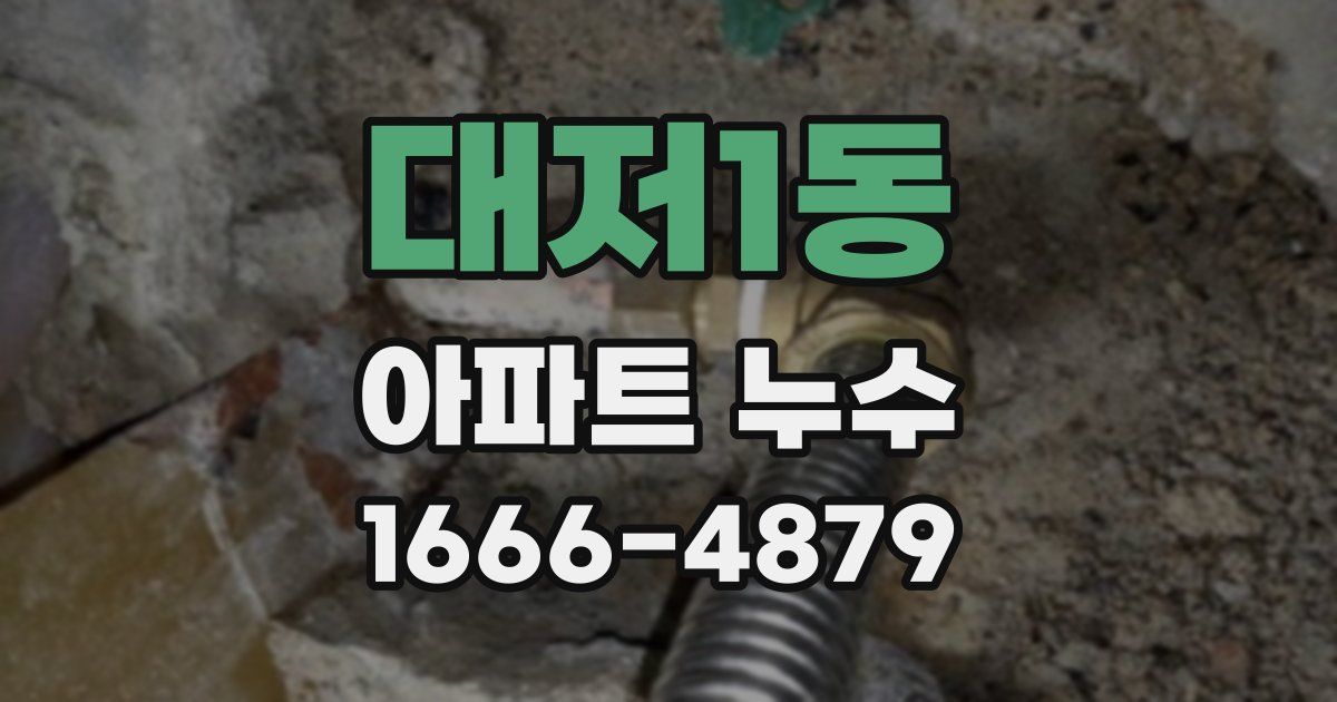 대저1동 아파트 누수