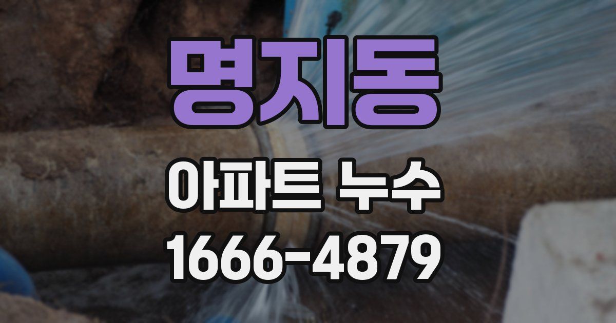 명지동 아파트 누수