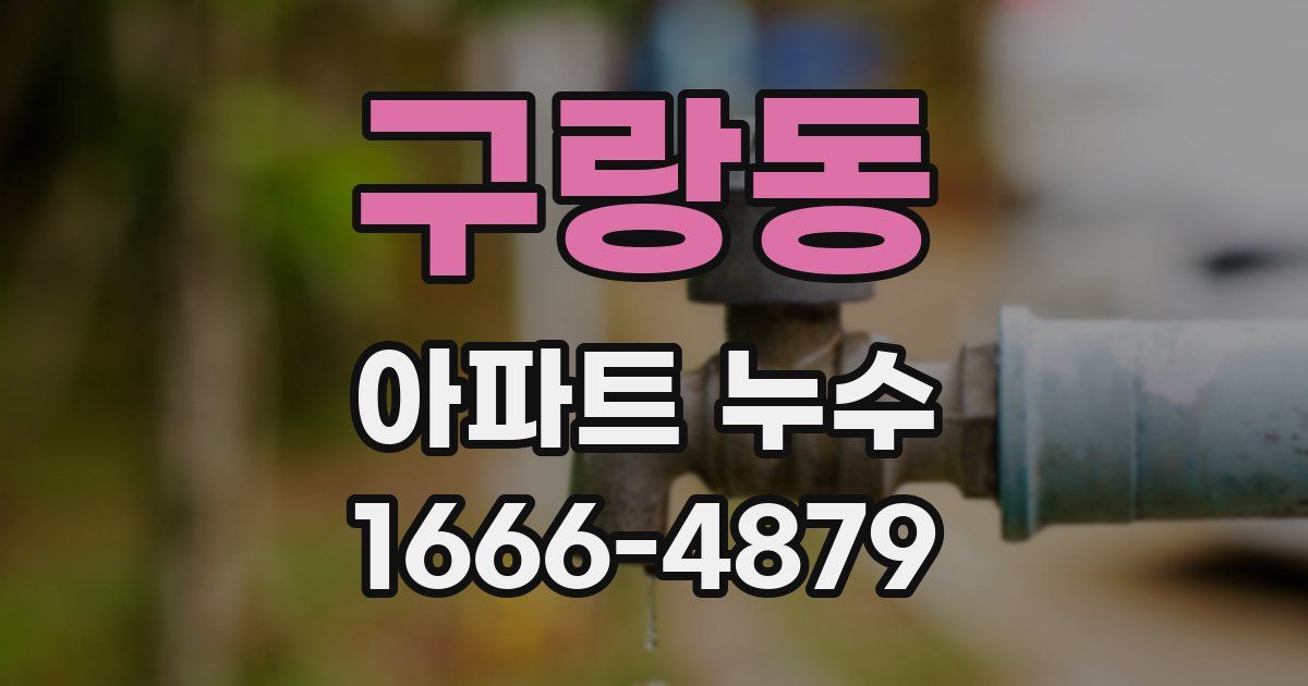구랑동 아파트 누수